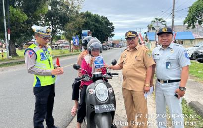 Patroli Gabungan, Polres Kaur Tegur Pengendara Motor yang Kendarannya Mati Pajak 