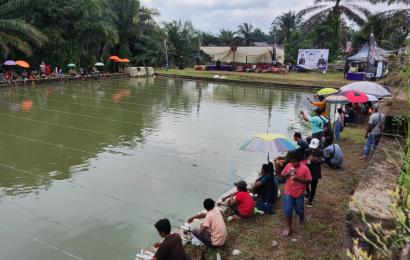 HUT Bhayangkara ke-77, Polsek Padang Jaya Gelar Lomba Mancing