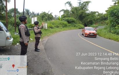 Polsek PUT Tingkatkan Patroli Jalan Lintas Menuju Kota Lubuklinggau