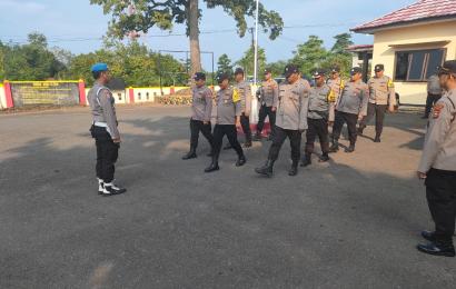 PERSONIL POLSEK KETAHUN LAKSANAKAN GIAT RUTIN LATIHAN PBB SETIAP HARI SELASA