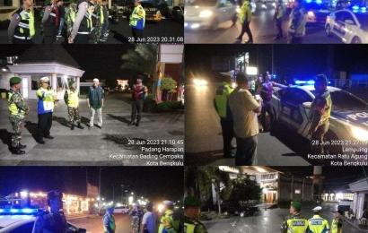 Sinergitas TNI-Polri, Polresta Bengkulu Patroli Gabungan Laksanakan Pengaman Takbir Keliling 