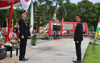 Peringati Hari Bhayangkara Ke-77 Tahun 2023 Polres Bengkulu Utara Melaksanakan Upacara dan Syukuran