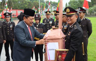 Polsek Batiknau Juara Kebersihan Mako Dalam Rangka Hut Bayangkara ke 77