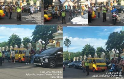 Sat Lantas Polresta Bengkulu Gelar Pengaturan Lalin Ibdah Misa di Gereja St Yohanes 