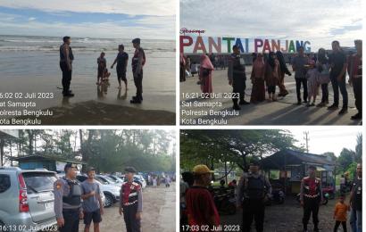 Sat Samapta Polresta Bengkulu, Patroli Mobiling di Sepanjang Pantai Panjang dan Pantai Berkas