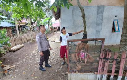 Bhabinkamtibmas Desa Lubuk Sirih Ilir Kecamatan Manna Sambang DDS Imbau Kamtibmas Kepada Warga