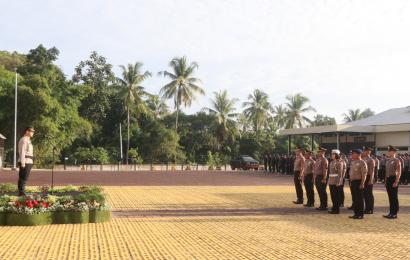 Polda Bengkulu Gelar Upacara Laporan Kenaikan Pangkat Untuk 478 Anggota Polri