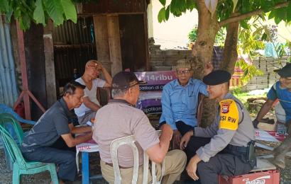 Polisi RW Polsek Kota Manna Sambangi Tokoh Masyarakat Padang Kapuk, Sampaikan Imbauan Kamtibmas 
