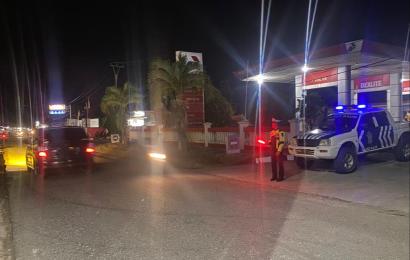 Patroli Blue Light, Personel Sat Lantas Polres Kaur Sasar Kamseltibcar