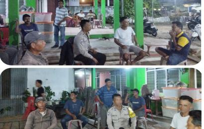 Patroli Sore Hari, Personel Polsek Teluk Segara Sambangi Warga yang Mengadakan Pesta Pernikahan