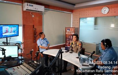 Kapolresta Sapa Warga Kota Melalui Live Talk Show ” Polresta Bengkulu Menyapa “ di Studio RRI