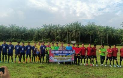 Polsek Giri Mulya Hadiri Pembukaan Turnamen Bola Kaki di Desa Suka Makmur