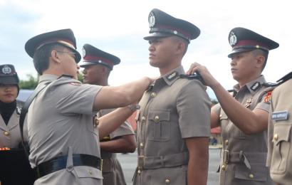 Tutup Pendidikan, Irwasda Polda Bengkulu Lantik 134 Bintara Polri