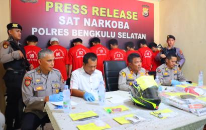Ops Antik Nala, Polres Bengkulu Selatan Tangkap 8 Tersangka