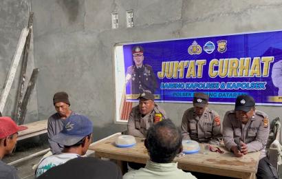 Polsek Sindang Dataran Gelar Jumat Curhat Bersama Warga Masyarakat