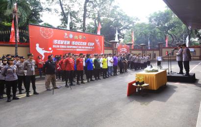 Wujudkan Pemilu Damai 2024, Polri Bersama Wartawan Gelar Bhayangkara Presisi Seven Soccer Cup