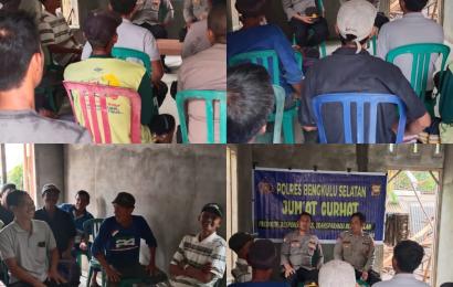 Jumat Curhat, Sat Binmas Polres Bengkulu Selatan Dengarkan Keluhan Warga Kelurahan Ibul 