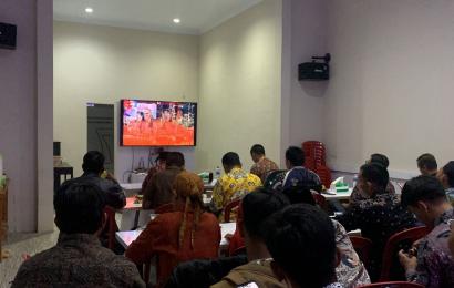 Polres Lebong dan Polsek Jajaran Nobar Gelar Budaya Wayang Kulit Wahyu Cakraningrat
