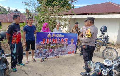 Polsek Padang Jaya Gelar Jumat Curhat Tampung Keluhan Masyarakat