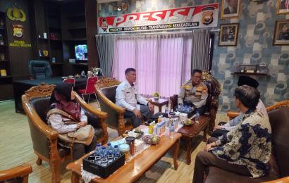 Jalin Sinergitas Dalam Rangka Mewujudkan Pemilu Damai, Kapolres BS Terima Kunjungan KPU BS