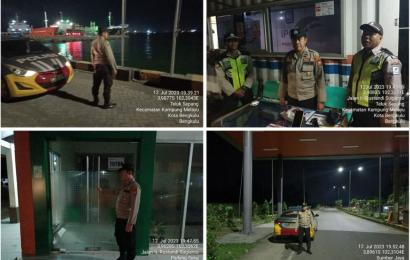 Patroli Malam, Polsek KSKP Pulai Baai Cegah Gangguan Kamtibmas di Wilayah Hukum