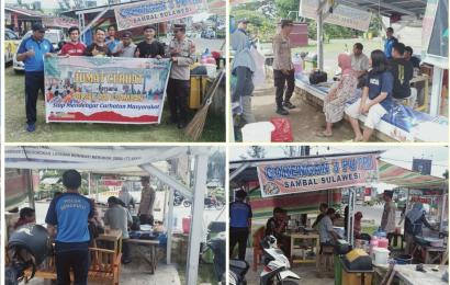 Kapolsek Ratu Samban Jumat Curhat Bersama Pedagang Gorengan