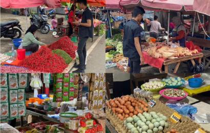 Sat Intelkam Polresta Bengkulu Monitoring Harga Bahan Pokok di Pasar Kota Bengkulu