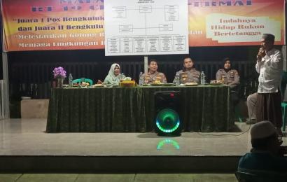 Malam Hari, Kapolresta Bengkulu Silaturahmi Kamtibmas di Kelurahan Cempaka Permai