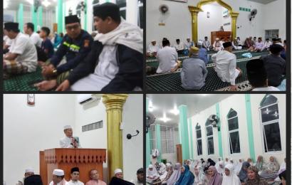 Bhabinkamtibmas PolsekGading Cempaka Safari Salat Subuh di Masjid Al-Munawwarah