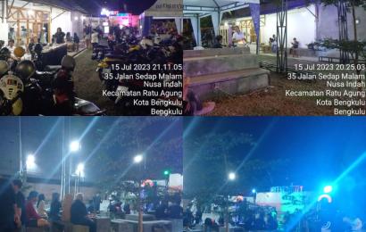 Personel Polsek Ratu Agung Monitoring Festival Olahraga Skateboard