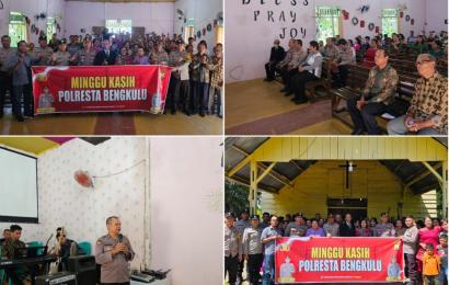 Polresta Bengkulu Minggu Curhat Bersama Jemaat Gereja Gekari Rehobot Bengkulu