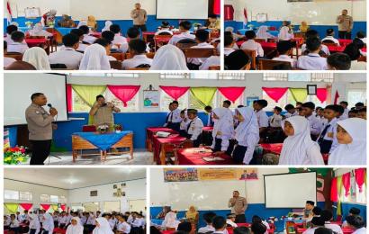 Unit Binmas Polsek Selebar, Berikan Penyuluhan Tentang Tertib Berlalu Lintas di SMPN 24 Kota Bengkulu