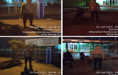 Berikan Rasa Aman, Polsek KSKP Pulau Baai Lakukan Pengamanan Salat Subuh