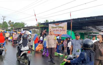 Bhabinkamtibmas Polres BU Laksanakan Pengamanan menyambut Tahun Baru Hijriah didesa Binaan