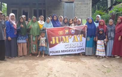 Polres BU Jumat Curhat Bersama Warga Penerima Bansos PKH 