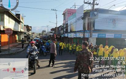Polres Lebong Berikan Pengamanan Jalan Sehat Menyambut Musda Muhammadiyah dan Aisyiyah Lebong