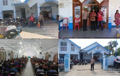 Pengamanan Gereja Rutin, Polsek Gading Cempaka Wujudkan Ibadah yang Kondusif dan Aman