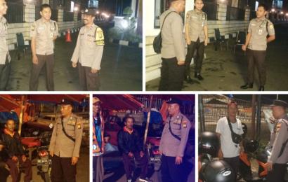 Ciptakan Wilayah Aman dan Kondusif, Polsek Ratu Samban Rutin Patroli Malam