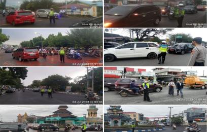 Berikan Keamanan dan Kelancaran Bagi Pengendara di Pagi Hari, Sat Lantas Polresta Bengkulu Laksanakan Commander Wish