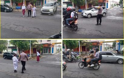 Cegah Kemacetan, Polsek Ratu Samban Gelar Pengaturan Lalin