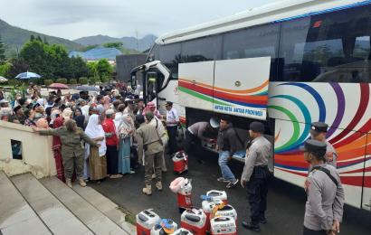 Polres Lebong Laksanakan Pengamanan Penjemputan Jemaah Haji
