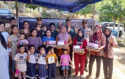 Kapolsek Lais Hadiri Vicon TNI Manunggal Air 2023, dan Pencananangan Penurunanan Stunting