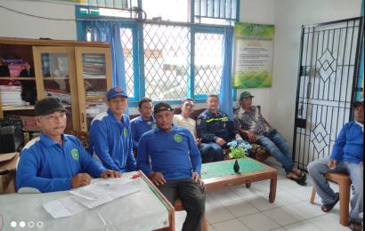Perkuat Kemitraan Bhabinkamtibmas Polsek Teluk Segara Sambangi Kantor Kelurahan