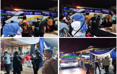 Antisipasi Adanya Gangguan Kamtibmas, Polresta Bengkulu Gelar Pengaman Kepulangan Jemaah Haji Kloter 3 dan 9