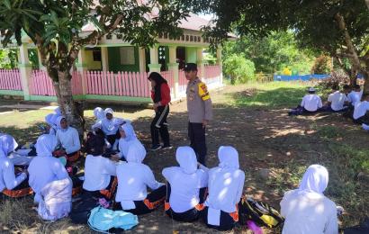 Polisi RW Polsek Giri Mulya Sambangi Seleksi Paskibra di Kecamatan Giri Mulya