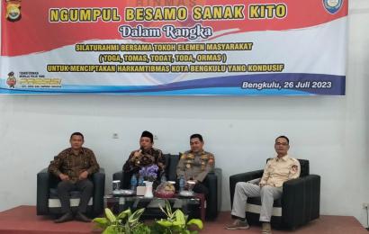 Elemen Masyarakat Bersama Polresta Bengkulu Sepakat Jaga Kamtibmas