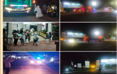 Kedatangan Jemaah Haji Provinsi Bengkulu Kloter 6, Polsek Selebar Berikan Pengamanan