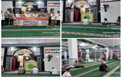 Polresta Bengkulu Gelar Subuh Keliling di Masjid Muttaqin Kelurhan Malabro