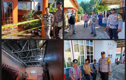 Personel Polsek Gading Cempaka Datangi TKP Kebakaran di Kelurahan Dusun Besar