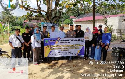 Wakapolsek dan Bhabinkamtibmas Polsek Lebong Utara Hadiri Anev dan Pelaporan DD/ADD di Desa Lokasari